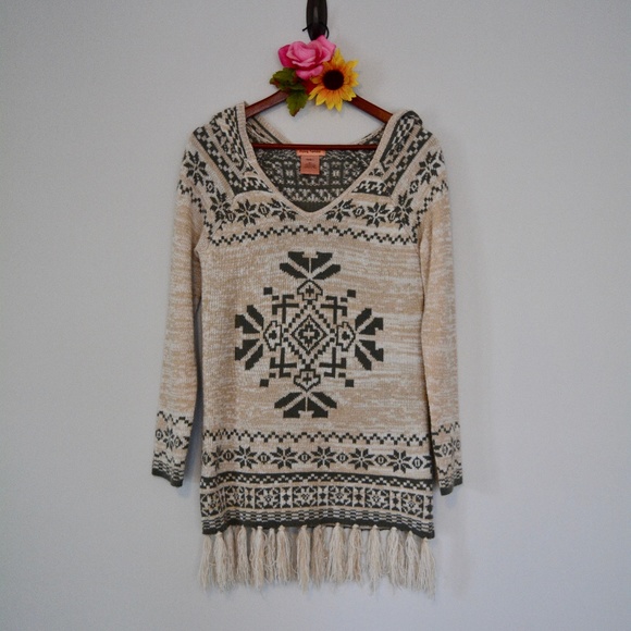 Flying Tomato Jackets & Blazers - Women's Flying Tomato Fringe Hoodie Sweater